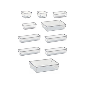 10 Organizadores Multiuso Modulares Acrílico Cristal
