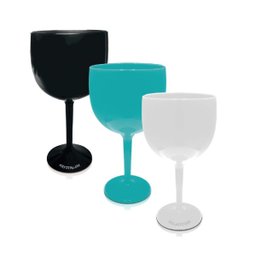 Kit 3 Taças Gin Preta, Azul tiffany e Branca Acrílico Ps - 1 Kit 3 Taças Gin Preta, Azul tiffany e Branca Acrílico Ps - 1