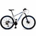 Ver imagem 1 de Bicicleta Unisex 15" Aro Aero 29 24v Freios a Disco Suspensão 80mm Guidão Curvo Branco/azul