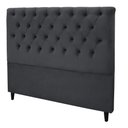 Ver imagem 1 de Cabeceira Solteiro Embaixatriz Suede para Colchão Box 88cm Simbal Suede Cinza Escuro