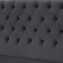Ver imagem 2 de Cabeceira Solteiro Embaixatriz Suede para Colchão Box 88cm Simbal Suede Cinza Escuro