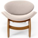 Ver imagem 3 de Poltrona Decorativa Orgânica Sala Living Kadosh L02 Suede Bege - Lyam Decor