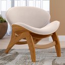 Ver imagem 2 de Poltrona Decorativa Orgânica Sala Living Kadosh L02 Suede Bege - Lyam Decor