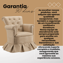 Ver imagem 5 de Poltrona Balanço Amentação Quarto Confortável Descanso Sala Leitura Suede:suede Bege
