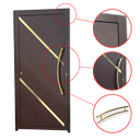 Ver imagem 3 de Porta Lambril Duna c/Puxador D. Super Marrom Corten Dourado 100 Brimak