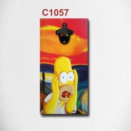 PLACA COM ABRIDOR DE CERVEJA COM IMÃ PARA TAMPINHAS - HOMER SIMPSON 2 - 2
