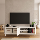 Ver imagem 6 de Rack para TV até 52 Polegadas MDF 155cm Moderno com Portas e Nichos Decorativos Branco