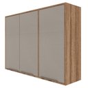 Ver imagem 3 de Armário Aéreo Suspenso Multiuso Cozinha 3 Portas 2 Prateleiras Organizador Marrom Madeira Cinza