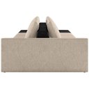 Ver imagem 2 de Sofá Ilha Modular para Sala 312cm com Puff Dublin K01 Linho Bege e Sintético Preto - Lyam Decor