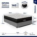 Ver imagem 4 de Cama Box com Colchão de Espuma D45 Ortobom Airtech Ortopillow 150 Casal 138cm
