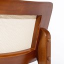 Ver imagem 6 de Cadeira de Jantar Portugal em Madeira Imbuia Encosto Tela Rattan Linho Bege M58