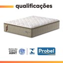 Ver imagem 6 de Cama Box Colchão Casal Molas Guarda Costas Max Pillow Top Probel 138x188x78cm Branco / Bege