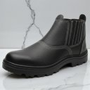 Ver imagem 1 de Botina de Segurança Bota Couro Bico de Ferro - Preto - 34 Br