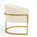 Ver imagem 6 de Poltrona Sala Decorativa Kit 2 Arielle Industrial Dourado Sintético Pu D03 - D’Rossi