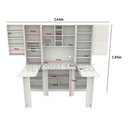 Ver imagem 2 de Armário Multifuncional Ateliê M1 Mdp Estação Costura Vetorial Móveis