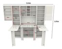 Ver imagem 2 de Armário Multifuncional Ateliê M1 Mdp Estação Costura Vetorial Móveis