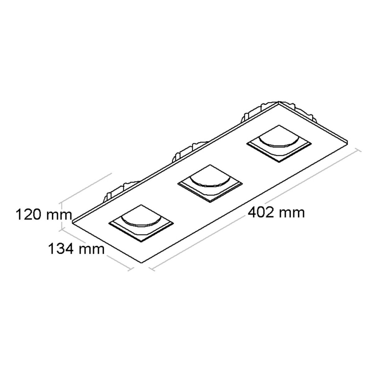 Embutido Retangular 3l Par20 E27 Multidirecional Bl1416 Bf - 3