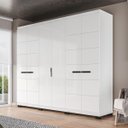 Ver imagem 2 de Roupeiro Lisboa 6 Portas 4 Gavetas 242x214cm Branco 240843