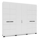 Ver imagem 1 de Roupeiro Lisboa 6 Portas 4 Gavetas 242x214cm Branco 240843