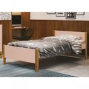 Ver imagem 2 de Cama Babá Solteiro Simba Rosa Fosco com Madeira - Moveisaqui
