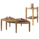 Ver imagem 1 de Kit 02 Mesas de Centro e 01 Mesa Lateral Pés Madeira Trium A03 Hanover Roble - Lyam Decor