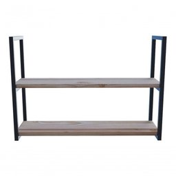 2 Prateleiras Modernas Madeira Maciça de Teto P/ Objetos 80x20cm - 5