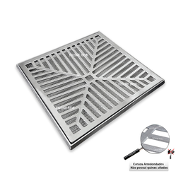 Grelha Ralo Pluvial com Suporte 40x40 com Tela Anti Insetos - 2