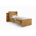 Ver imagem 2 de Cama Solteiro Multifuncional com Espaço para Organização, Prateleiras, Gavetas e Baú
