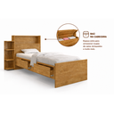 Ver imagem 3 de Cama Solteiro Multifuncional com Espaço para Organização, Prateleiras, Gavetas e Baú