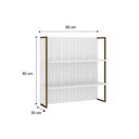 Ver imagem 2 de Armário Aéreo Cozinha Modulado Bella Ripado 2606 C/ 2 Prateleiras 80cm Nogal - Carraro