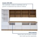 Ver mais imagens de Cozinha Completa Modulada 10 Peças 14 Portas 11 Gavetas com Rodapé Norten Branco/Nature