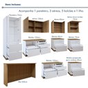 Ver imagem 7 de Cozinha Completa Modulada 10 Peças 14 Portas 11 Gavetas com Rodapé Norten Branco/Nature