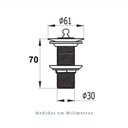 Ver imagem 5 de VALVULA ESCOAMENTO P/ LAVATORIO 1603 BLACK MATTE 7/8 S/ LADRAO TP ABS