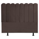 Ver imagem 1 de Cabeceira Nuvem Cama Box King 195 cm Alanis Suede Marrom