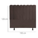 Ver imagem 3 de Cabeceira Nuvem Cama Box King 195 cm Alanis Suede Marrom