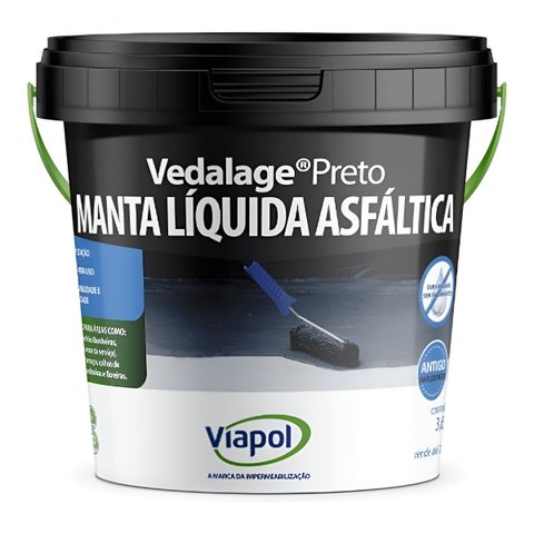 Manta Líquida Viapol Vedalage Preto 3,6 Lt