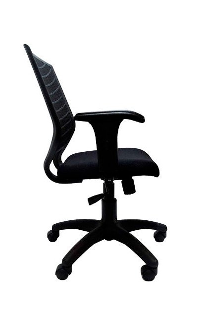 Cadeira Executiva Para Escritório Cromada Braço Regulável DL190 - Preta