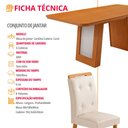 Ver imagem 7 de Mesa de Jantar Carolina 180cm Tp MDF Laminado Canto Copo Base Detalhe Off White com 6 Cadeiras Carol