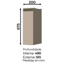 Ver imagem 2 de Balcão 20cm para Condimentos (sem Tampo) Connect henn - Duna/cristal