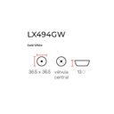 Ver imagem 2 de CUBA REDONDA GOLD WHITE LX494RGW