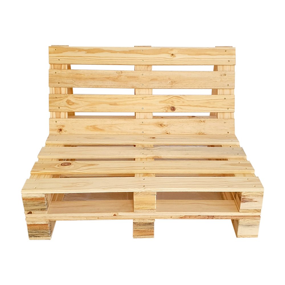 Kit 2 Sofás de Pallet Padrão em Pinus com Encosto 2 Lugares - 4