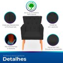 Ver imagem 3 de Kit Poltrona Capitonê Clássica Confortável para Sala e Quarto Ana Suede