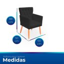 Ver imagem 7 de Kit Poltrona Capitonê Clássica Confortável para Sala e Quarto Ana Suede