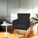 Ver imagem 2 de Kit Poltrona Capitonê Clássica Confortável para Sala e Quarto Ana Suede