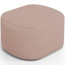 Ver imagem 1 de Puff Decorativo Orgânico para Living Quarto 70cm Doha W01 Linho Rosê - Lyam Decor