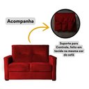 Ver imagem 3 de Sofá 2 Lugares Pequeno Alice e Porta Controle Herreiro Vermelho