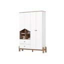 Ver imagem 1 de Guarda Roupa 4 Portas Ternura C- e 2 Gavetas Branco-jequitiba - Henn
