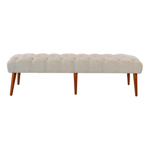 Recamier Rubi 1,98m Suede Bege - Dominic Decor