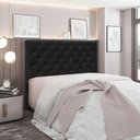 Ver imagem 2 de Cabeceira Cama Box Casal Queen Dora Fixação no Box Mdf-mdp Suede Preto Loja Sheep