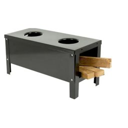 Fogão a Lenha Esmaltado Portátil Camping Aço Esmaltado Preto - 1